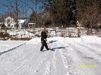 Cleaning off the pond at the Mud Hole 2011